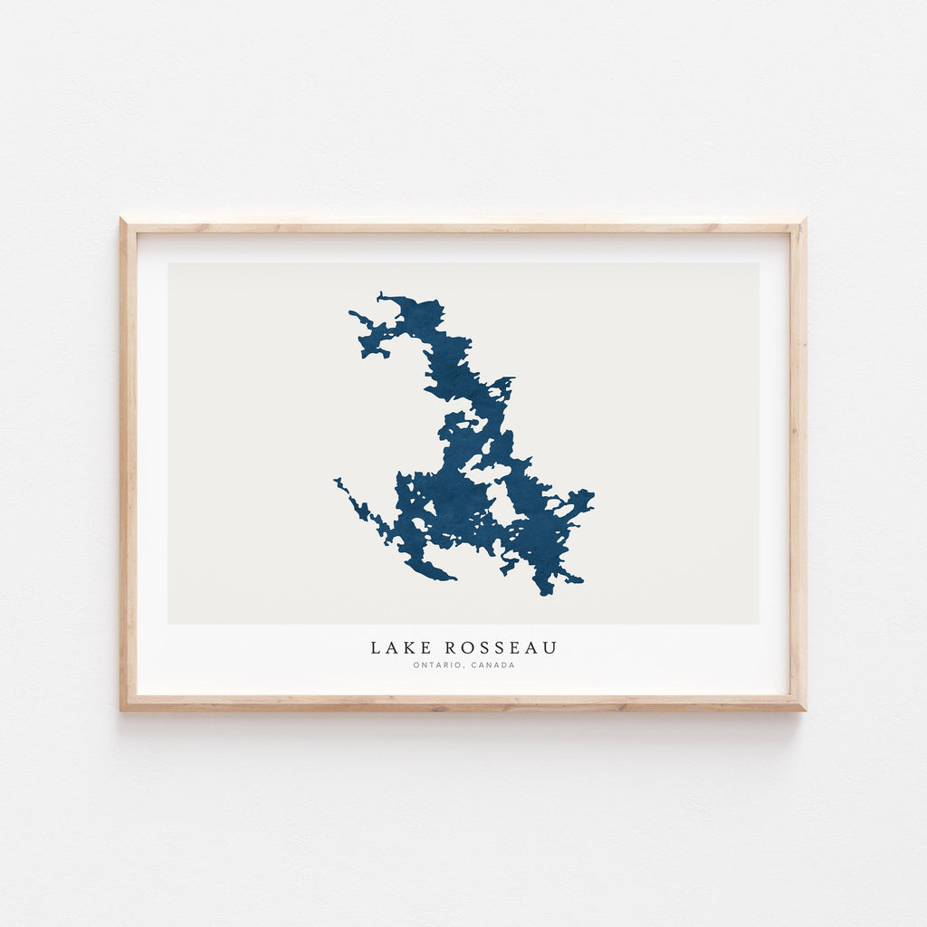 lake rosseau ontario map poster – minimalist lake wall art - image 2