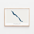 maligne lake alberta map poster – minimalist lake wall art - image 2