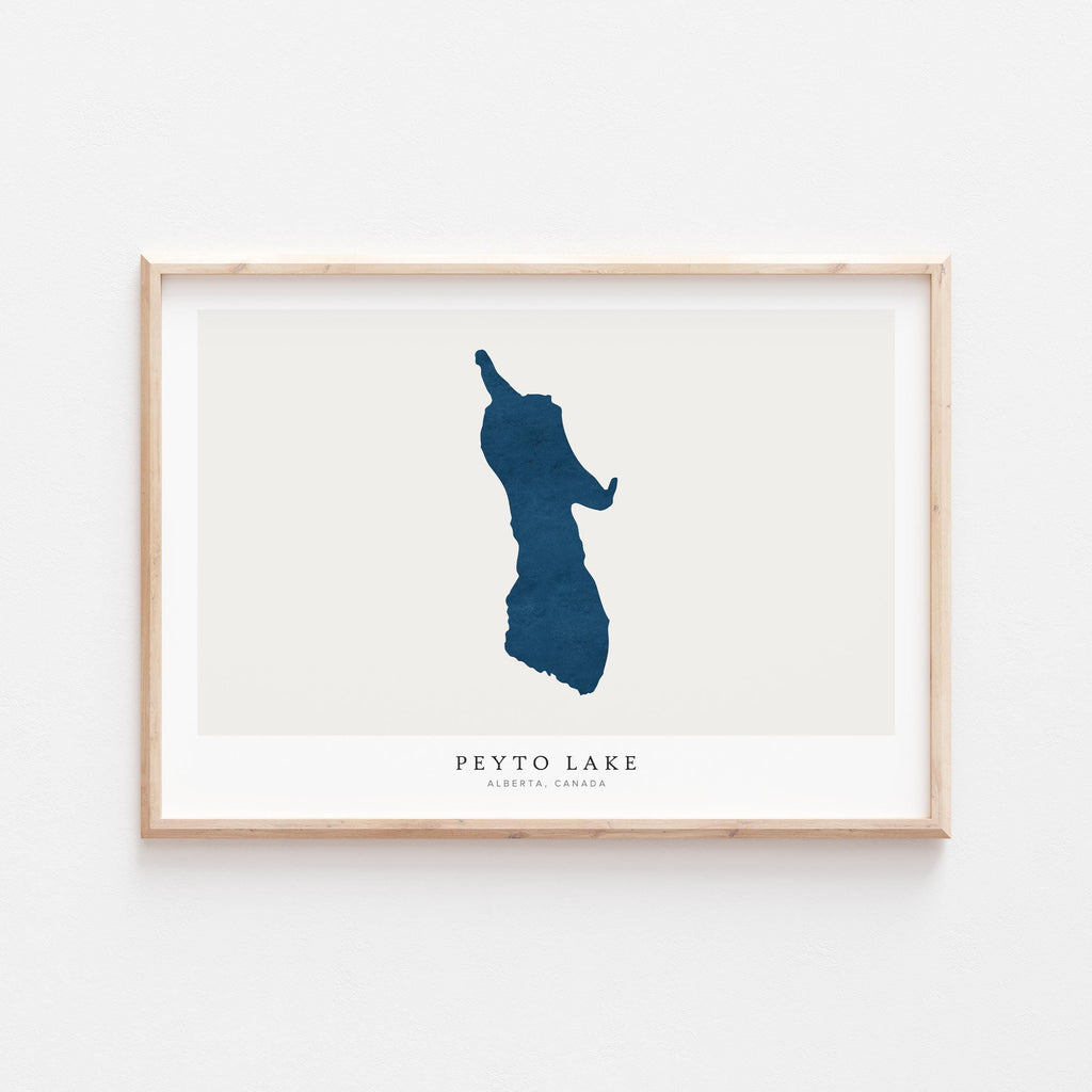 peyto lake alberta map poster – minimalist lake wall art - image 2