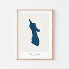 peyto lake alberta map poster – minimalist lake wall art - image 1
