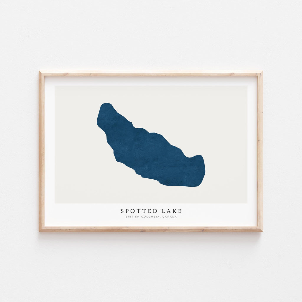spotted lake british columbia map poster – minimalist lake wall art - image 2