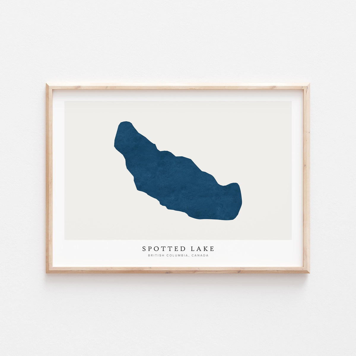 spotted lake british columbia map poster – minimalist lake wall art - image 2