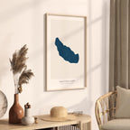 spotted lake british columbia map poster – minimalist lake wall art - image 3