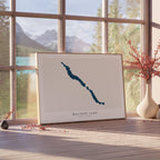 maligne lake alberta map poster – minimalist lake wall art - image 4