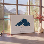 lake superior ontario map poster – minimalist lake wall art - image 4