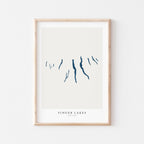 finger lakes new york map poster – minimalist lake wall art - image 2