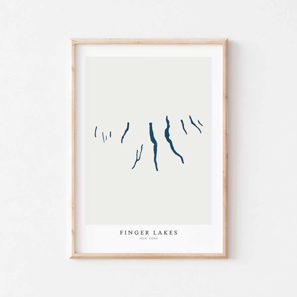 finger lakes new york map poster – minimalist lake wall art - image 2