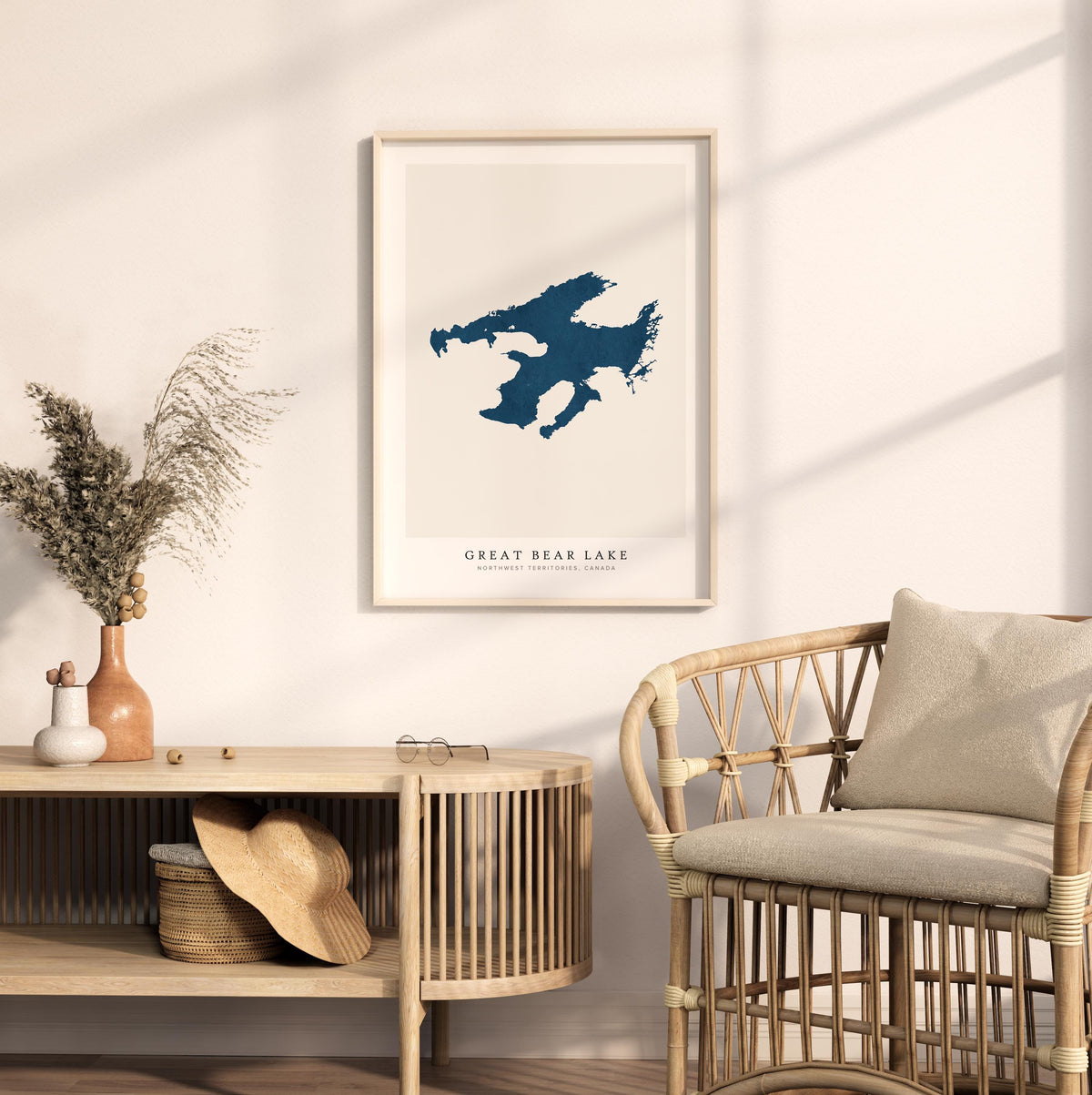 great bear lake northwest territories map poster – minimalist lake wall art - image 6