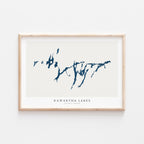 kawartha lakes ontario map poster – minimalist lake wall art - image 1