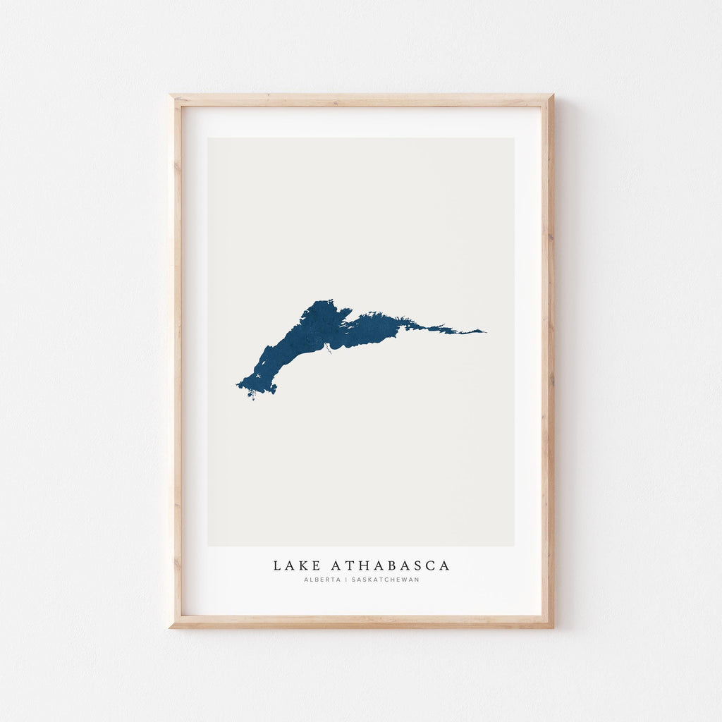 lake athabasca manitoba map poster – minimalist lake wall art - image 2