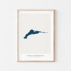 lake athabasca manitoba map poster – minimalist lake wall art - image 2