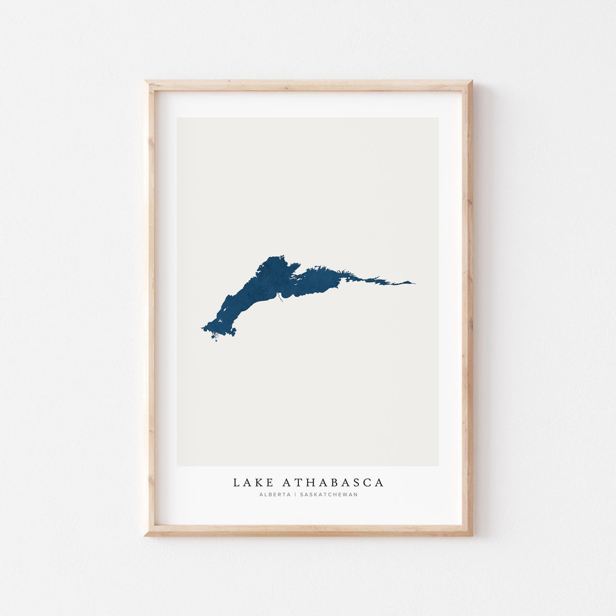 lake athabasca manitoba map poster – minimalist lake wall art - image 2