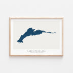lake athabasca manitoba map poster – minimalist lake wall art - image 1