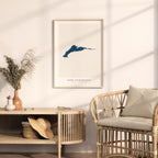 lake athabasca manitoba map poster – minimalist lake wall art - image 5