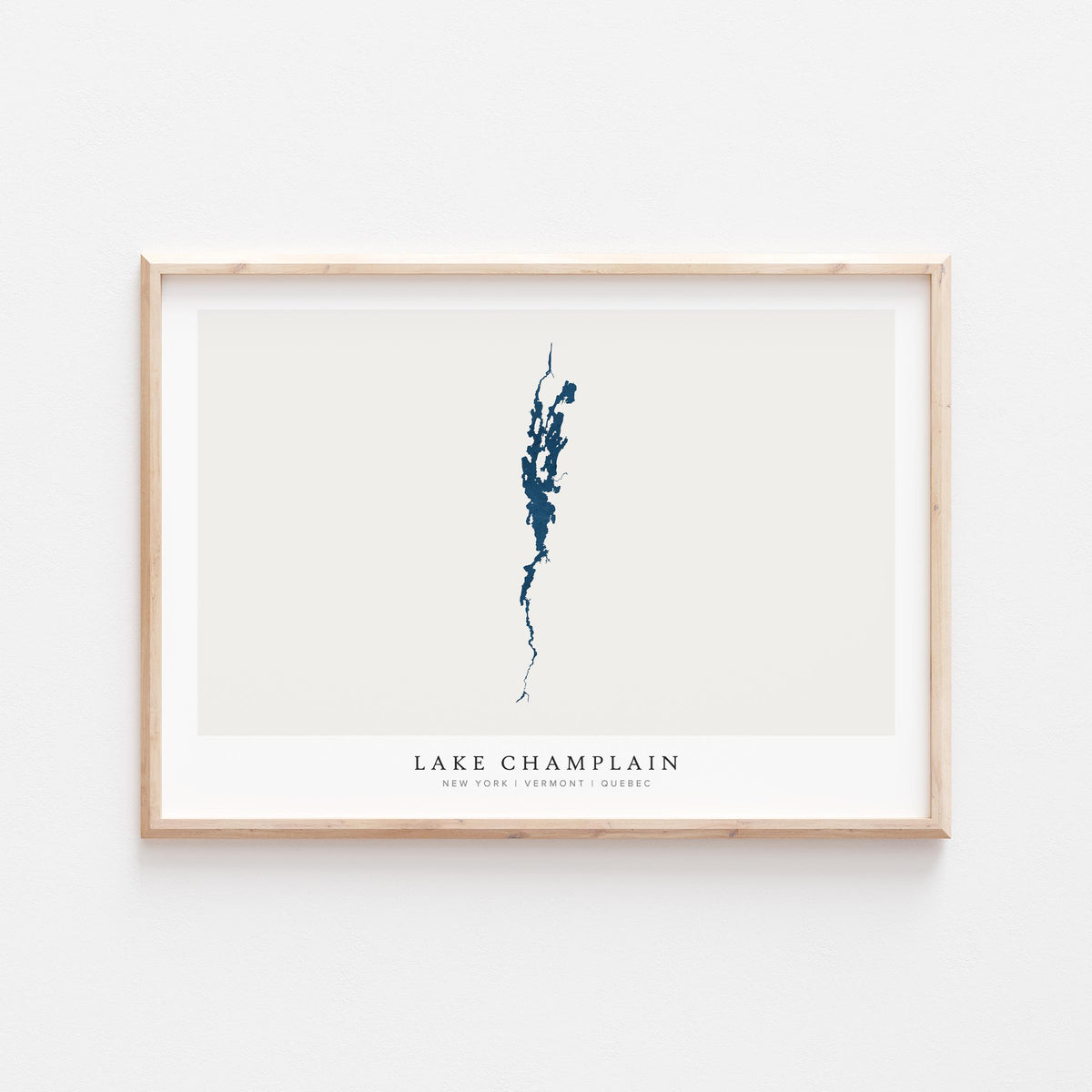 lake champlain new york map poster – minimalist lake wall art - image 2