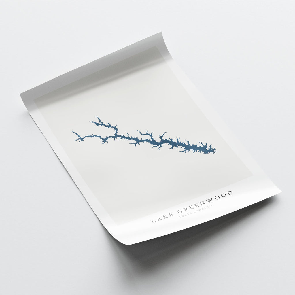 lake greenwood south carolina map poster – minimalist lake wall art - image 6