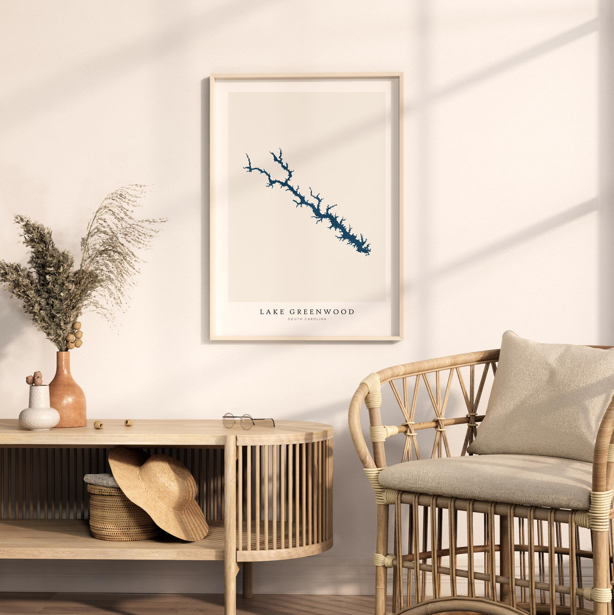 lake greenwood south carolina map poster – minimalist lake wall art - image 5