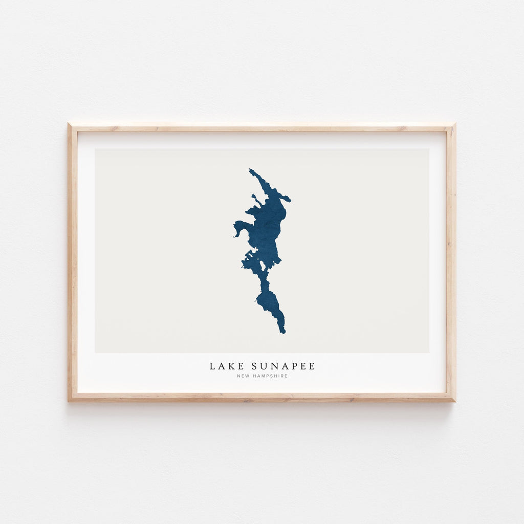 lake sunapee new hampshire map poster – minimalist lake wall art - image 2