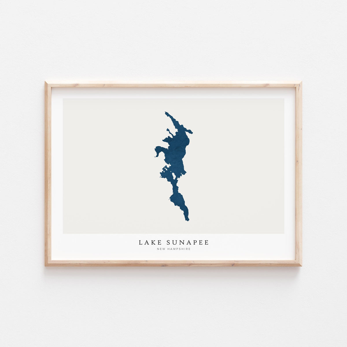 lake sunapee new hampshire map poster – minimalist lake wall art - image 2