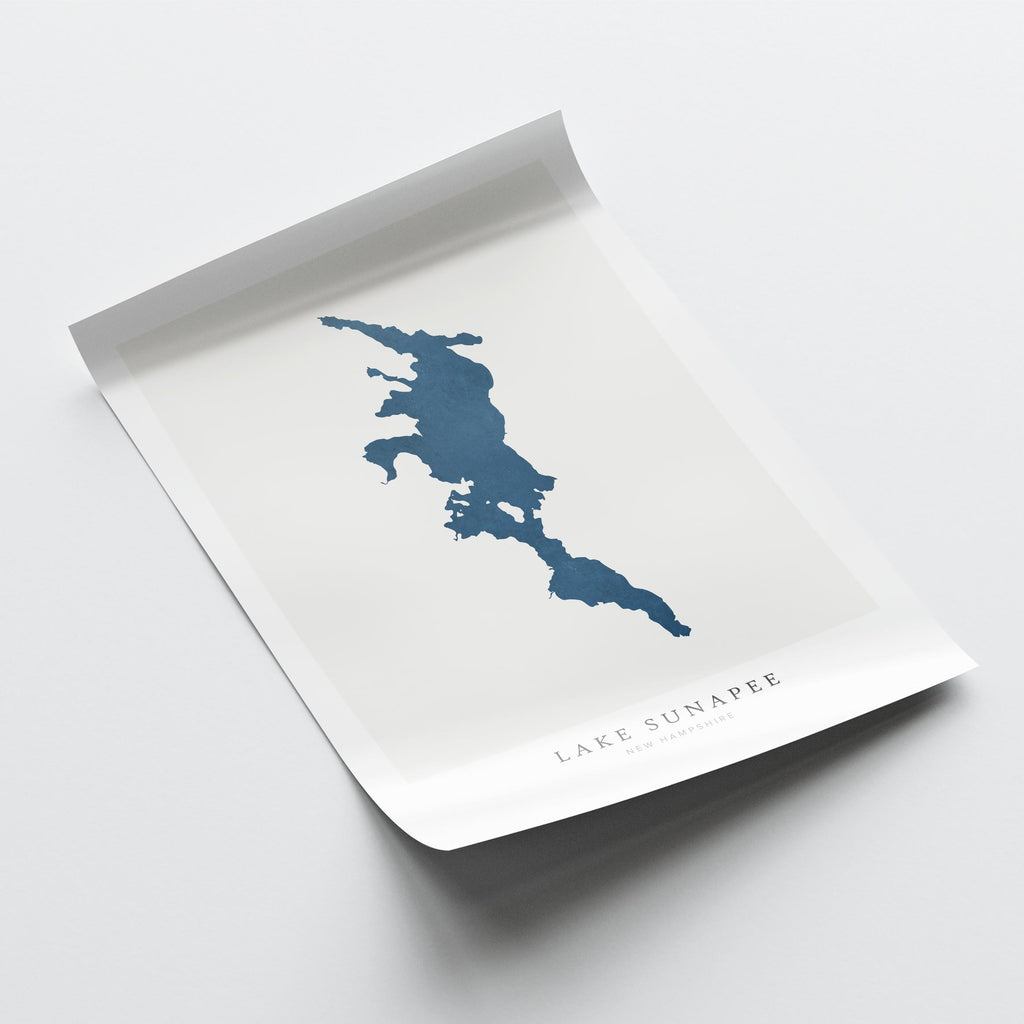 lake sunapee new hampshire map poster – minimalist lake wall art - image 6