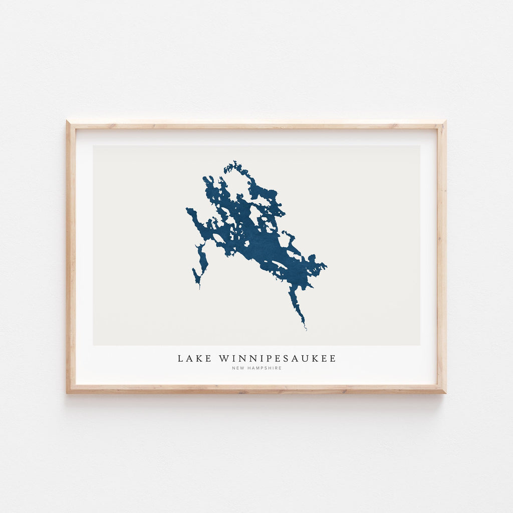 lake winnipesaukee new hampshire map poster – minimalist lake wall art - image 2