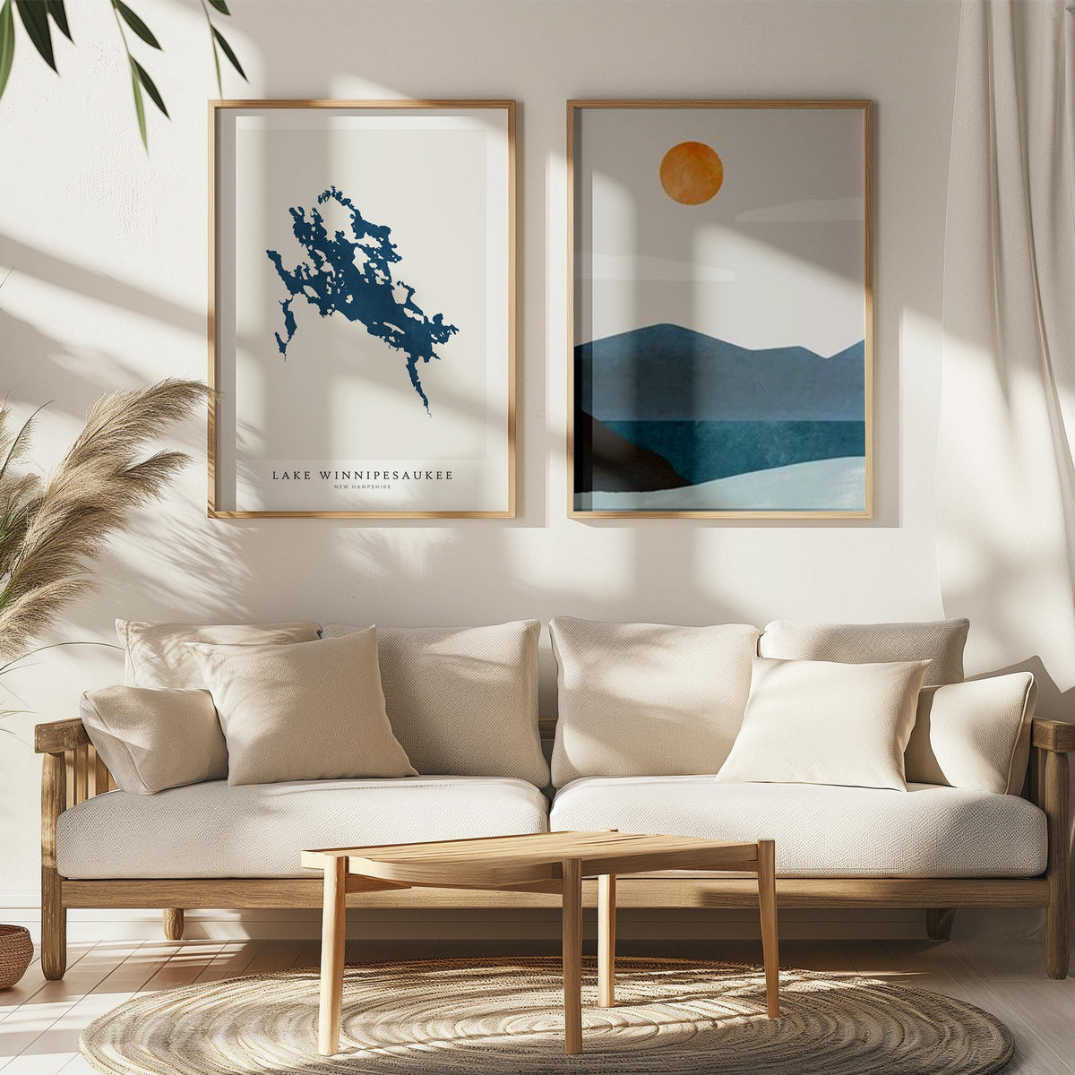 lake winnipesaukee new hampshire map poster – minimalist lake wall art - image 7