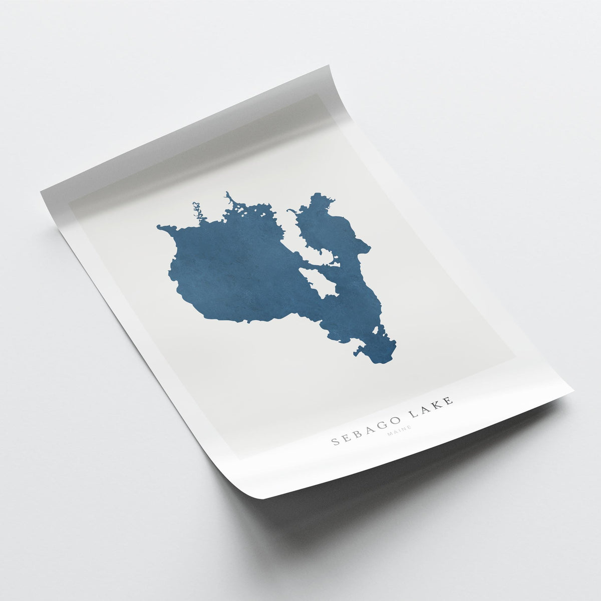 sebago lake maine map poster – minimalist lake wall art - image 6