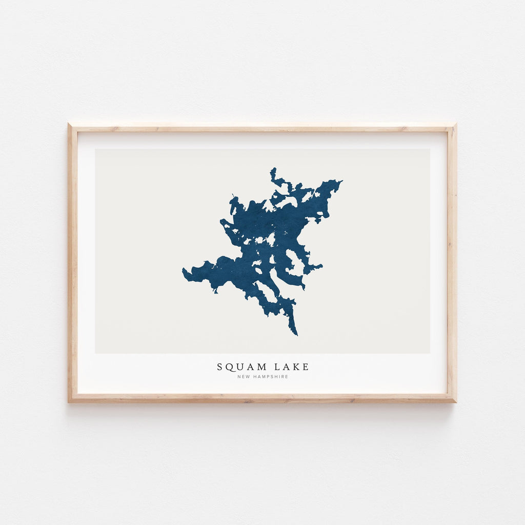 squam lake new hampshire map poster – minimalist lake wall art - image 2