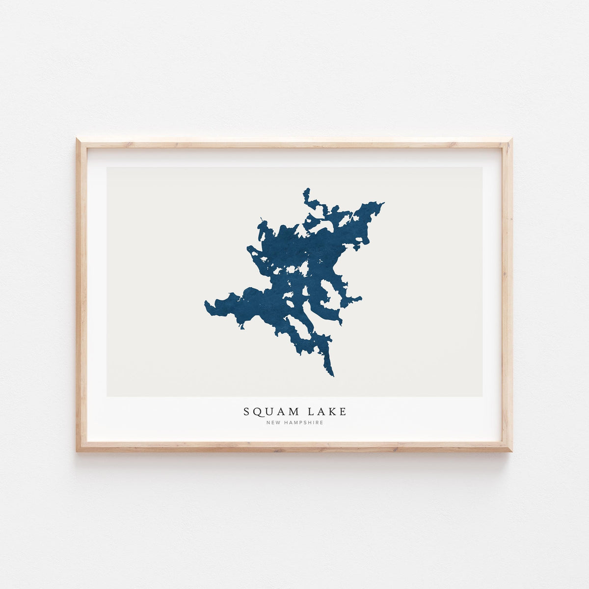 squam lake new hampshire map poster – minimalist lake wall art - image 2