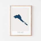 bow lake alberta map poster – minimalist lake wall art - image 1