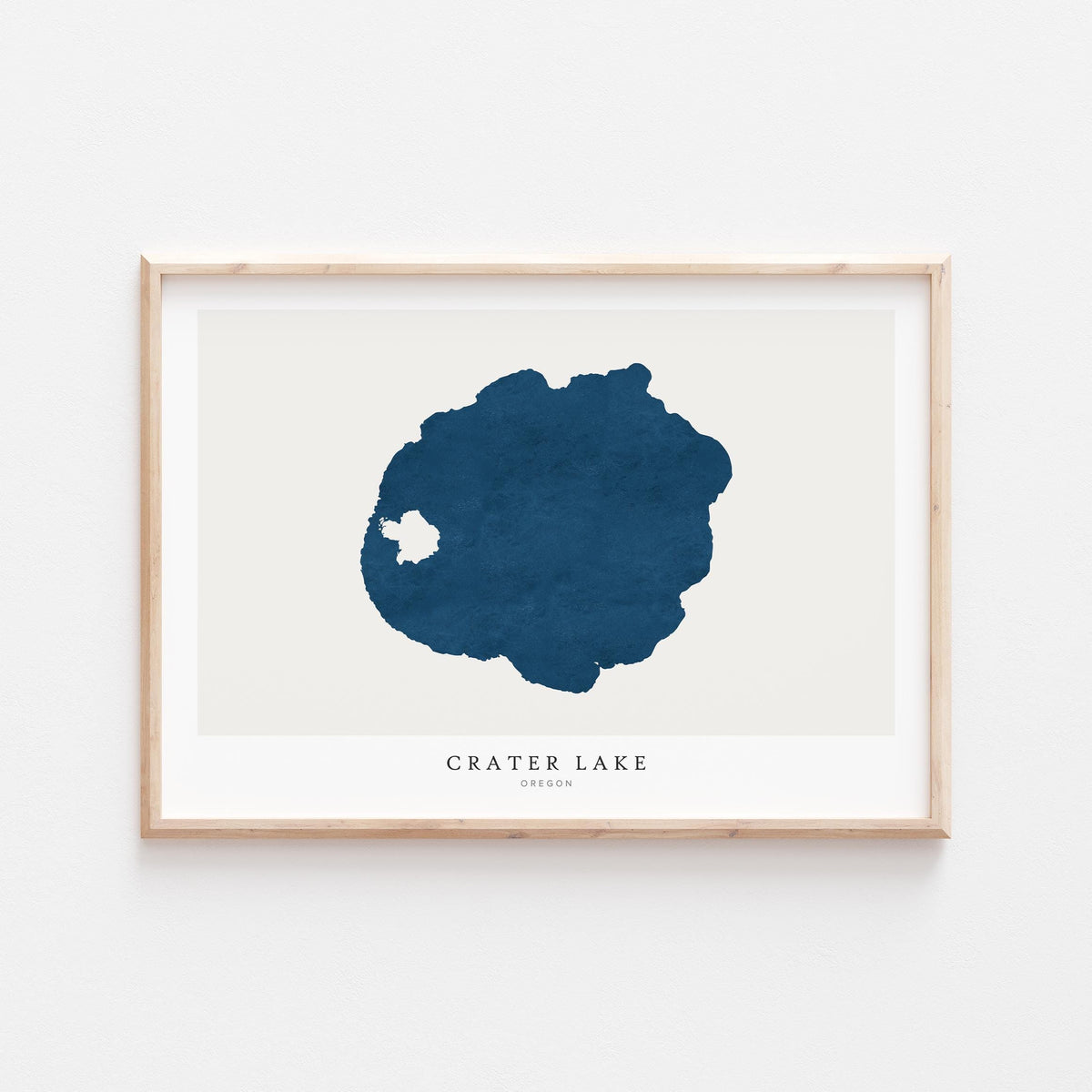 crater lake oregon map poster – minimalist lake wall art - image 3