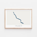 lake chelan washington map poster – minimalist lake wall art - image 2