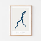 lake como italy map poster – minimalist lake wall art - image 1