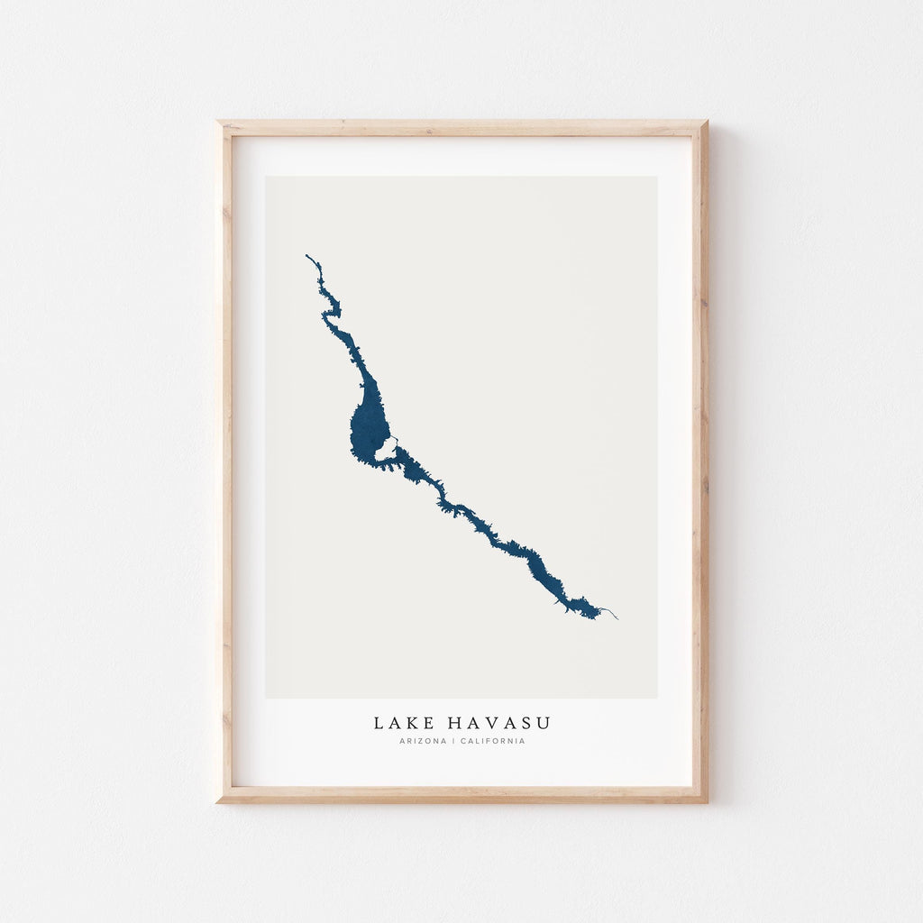 lake havasu arizona map poster – minimalist lake wall art - image 1
