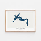lake lucerne switzerland map poster – minimalist lake wall art - image 1