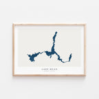 lake mead arizona map poster – minimalist lake wall art - image 1