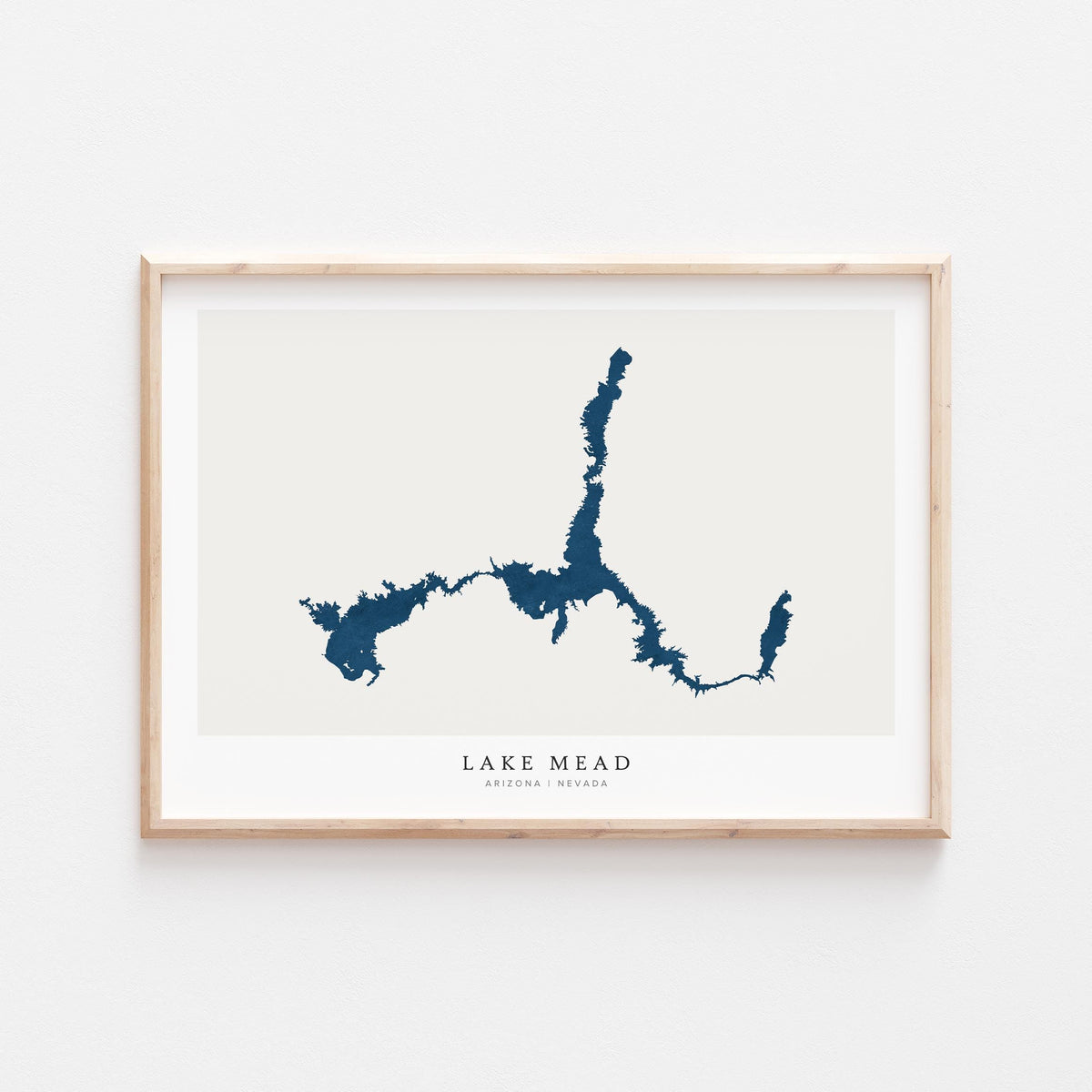 lake mead arizona map poster – minimalist lake wall art - image 1