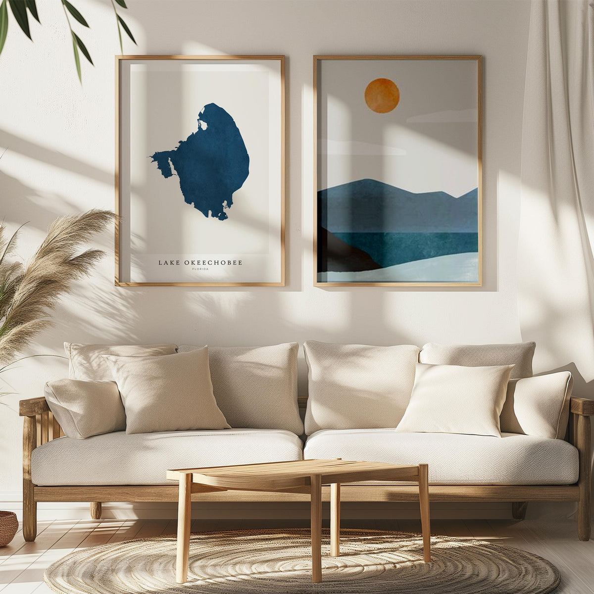 lake okeechobee florida map poster – minimalist lake wall art - image 7