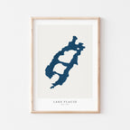 lake placid new york map poster – minimalist lake wall art - image 1