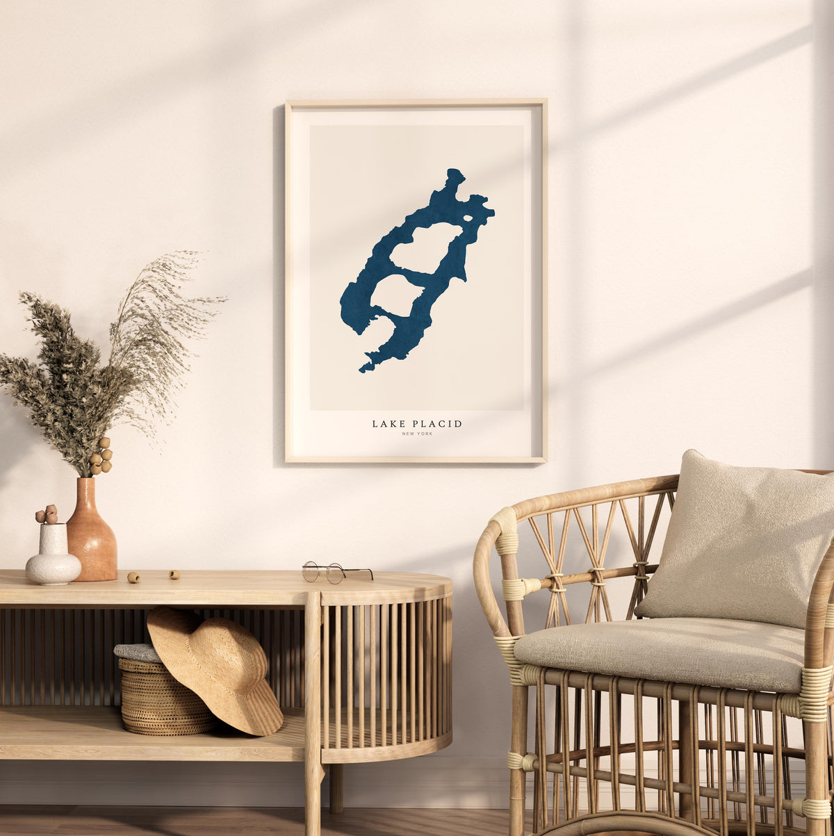lake placid new york map poster – minimalist lake wall art - image 5