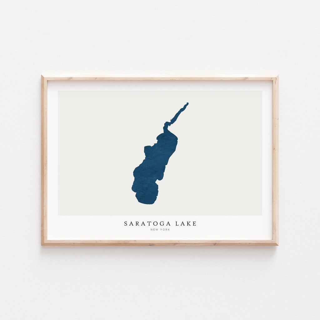 saratoga lake new york map poster – minimalist lake wall art - image 2