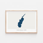saratoga lake new york map poster – minimalist lake wall art - image 2