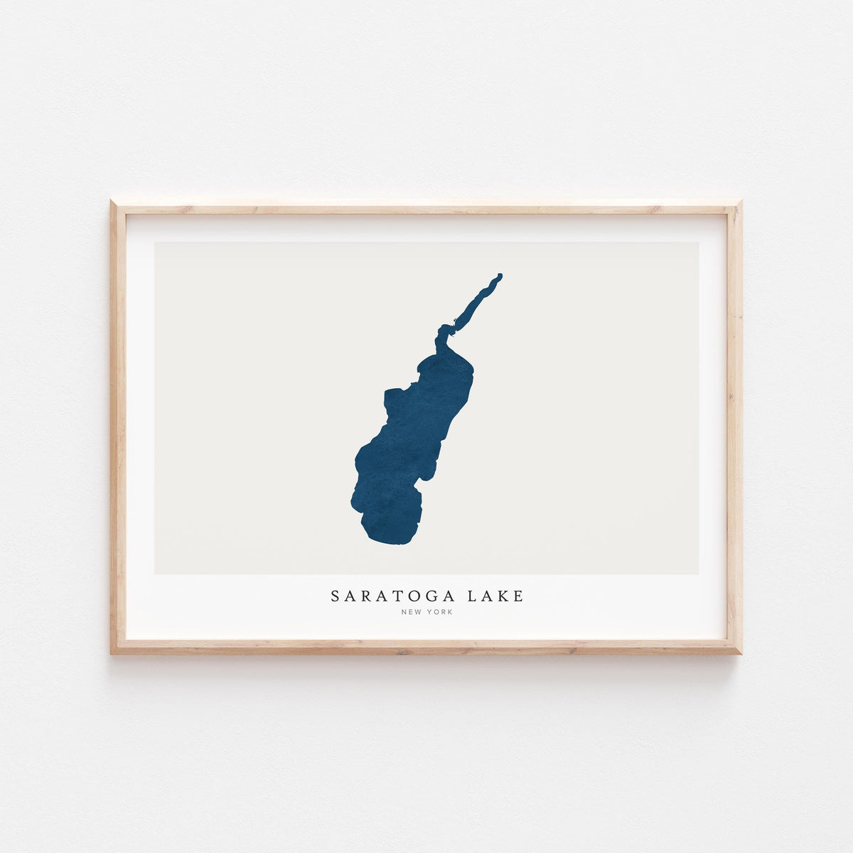 saratoga lake new york map poster – minimalist lake wall art - image 2