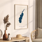 saratoga lake new york map poster – minimalist lake wall art - image 3