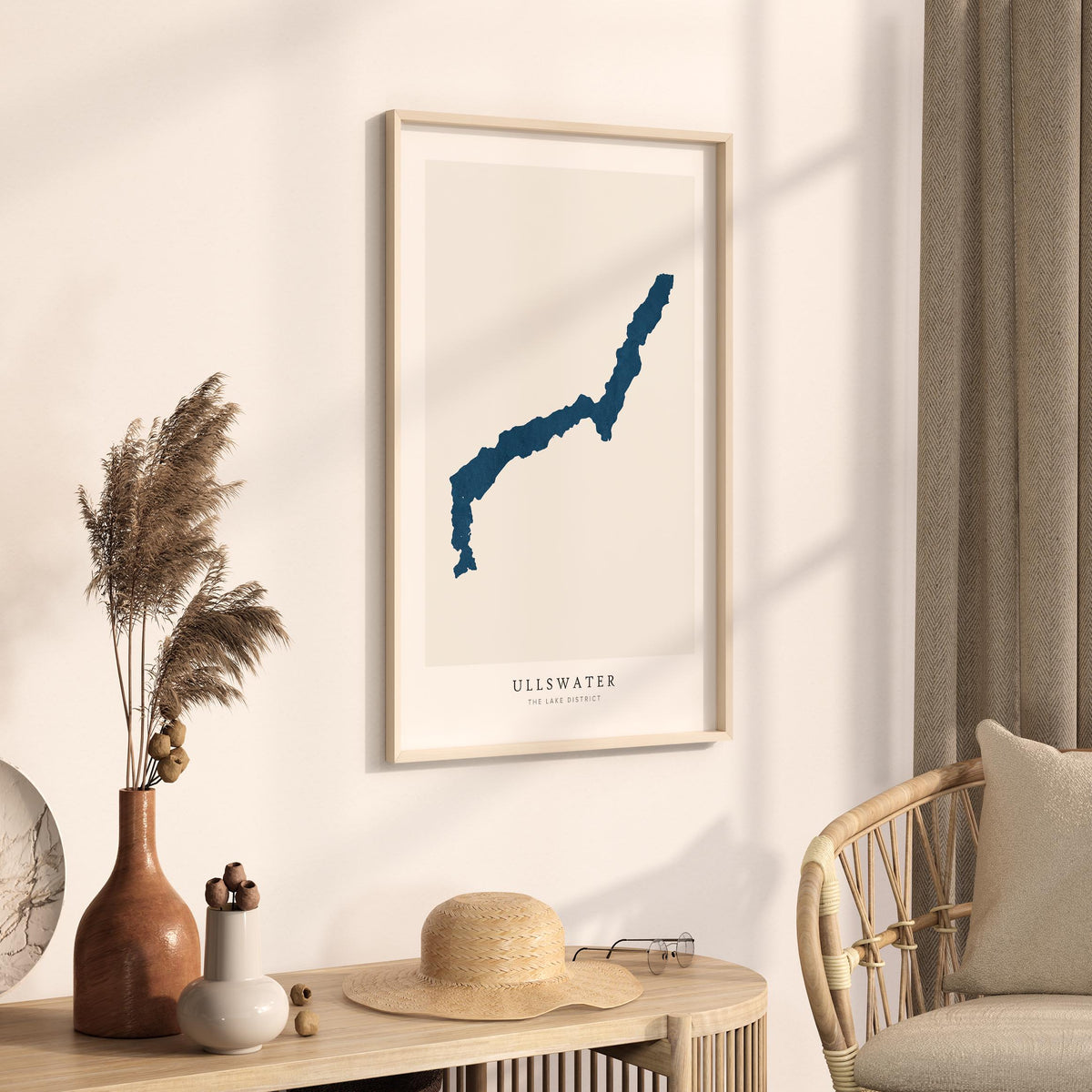 ullswater united kingdom map poster – minimalist lake wall art - image 3