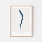 windermere united kingdom map poster – minimalist lake wall art - image 1