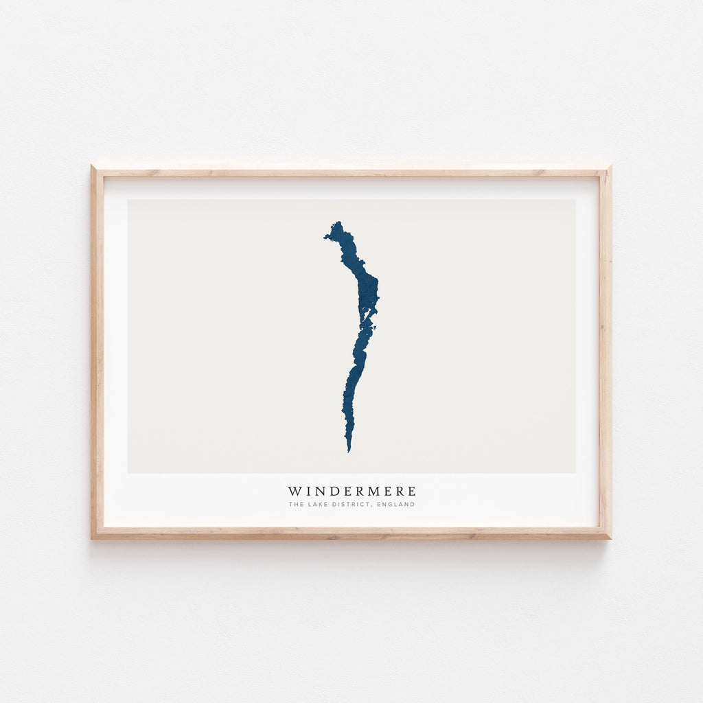 windermere united kingdom map poster – minimalist lake wall art - image 2