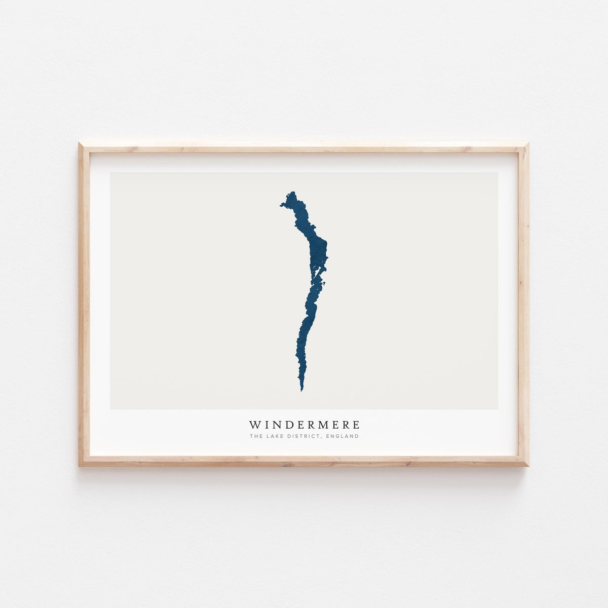 windermere united kingdom map poster – minimalist lake wall art - image 2