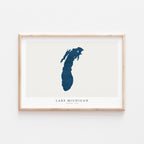 lake michigan michigan map poster – minimalist lake wall art - image 2