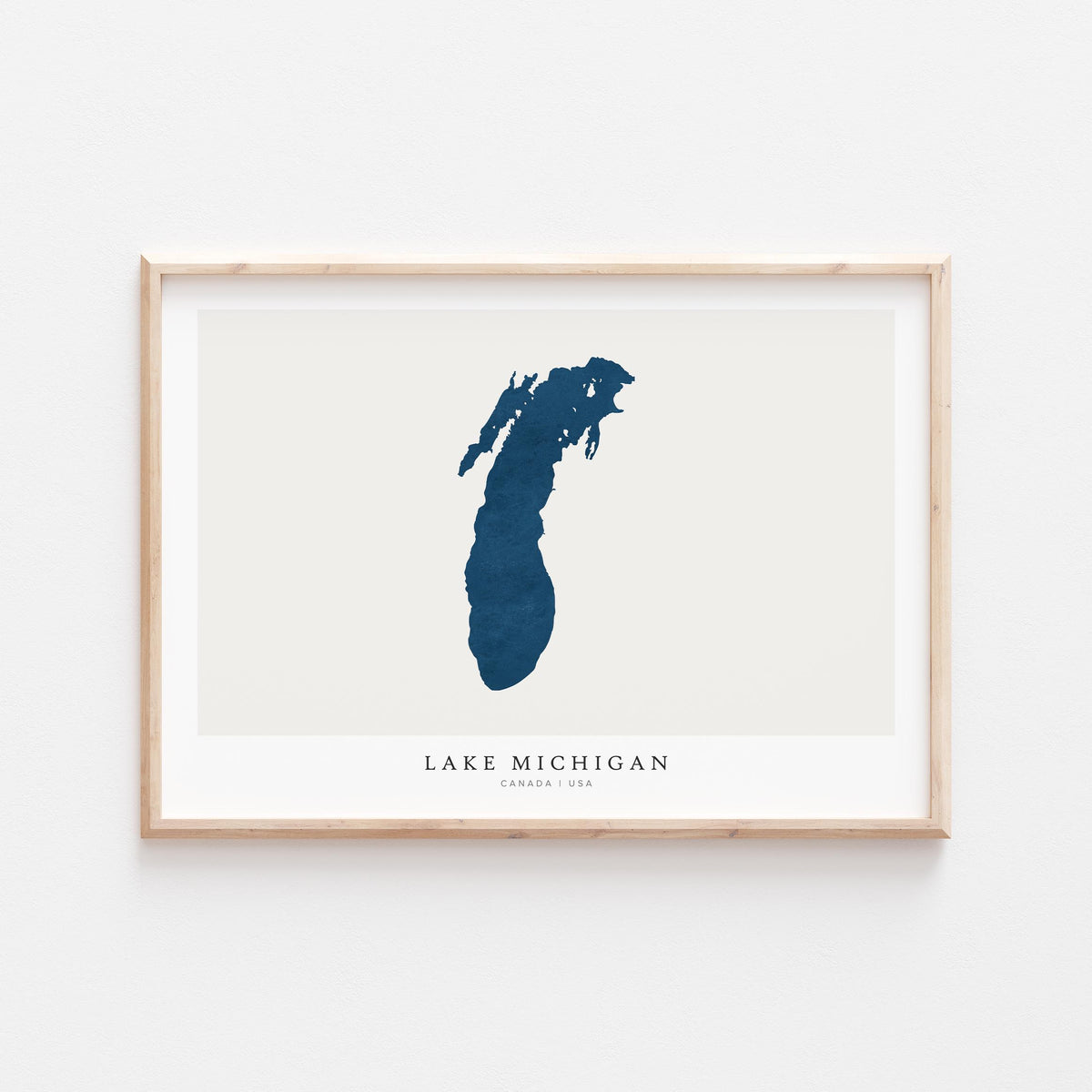 lake michigan michigan map poster – minimalist lake wall art - image 2